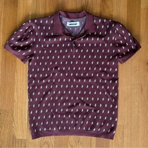 Metalwood Studio Maroon Heavyweight Golf Polo